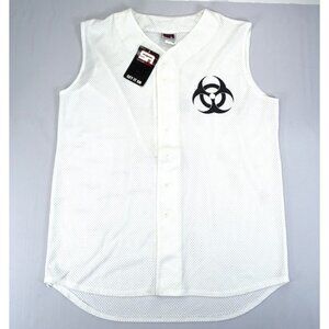 Vintage 90s‎ Southern Athletic Baseball Softball Biohazard Jersey DIZ 7 White XL